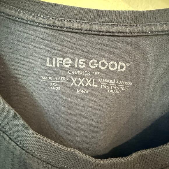 Life Is Good Men’s XXXL Blue Seas The Day Crusher Tee Shirt Nautical - Picture 3 of 5